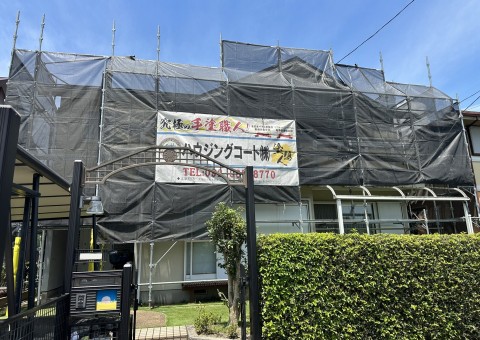 福岡県筑紫野市光が丘のS様邸でナノウォール20とナノルーフ20を使用した外壁塗装・屋根塗装工事を行っています。7/25着工です。【OB様より】